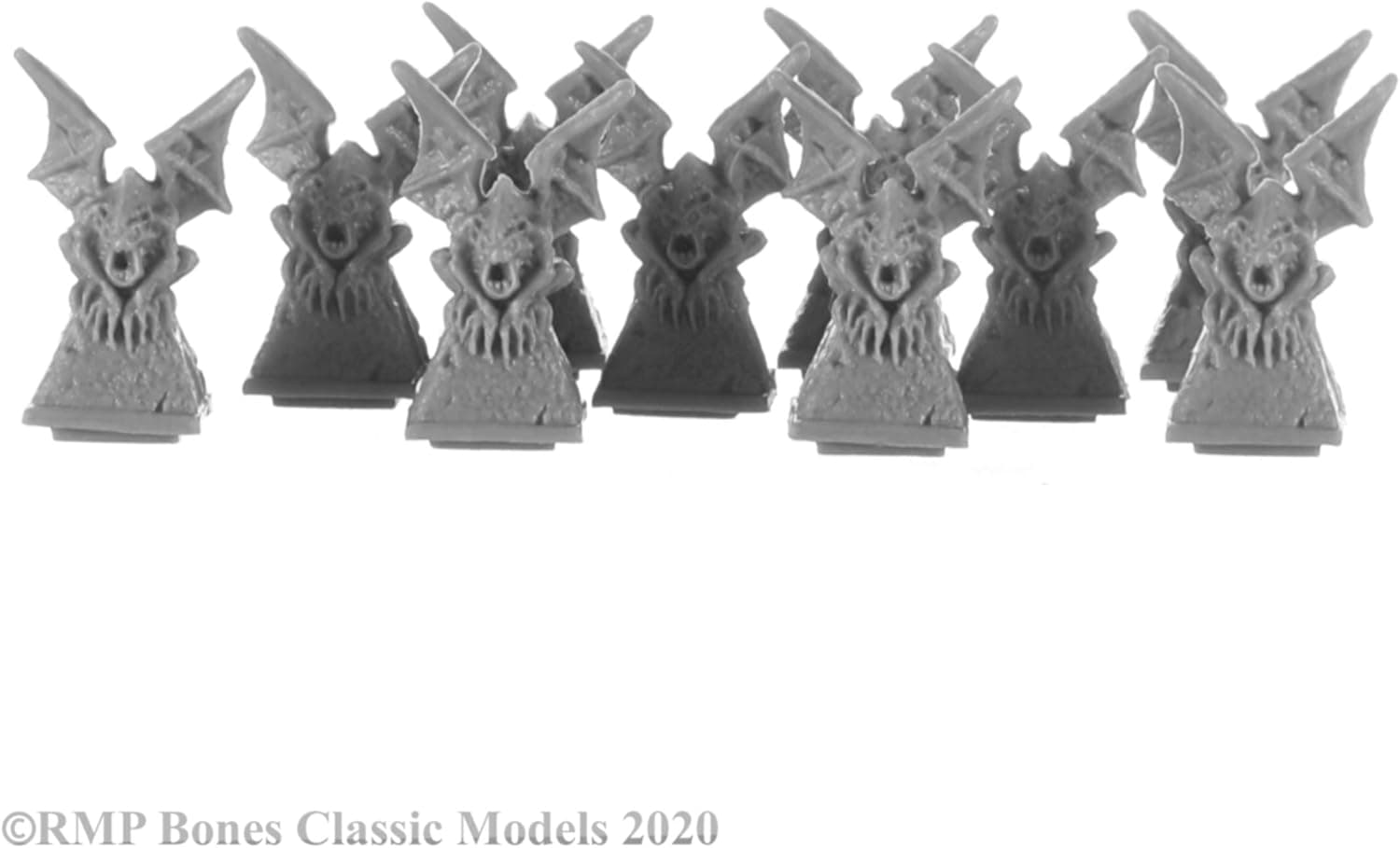 Reaper 77731: Gargoyle Pillar Tops (10) Bones Classic Plastic Miniature