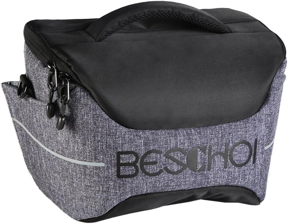 Beschoi Compact Camera Bag DSLR Gadget Bag Shockproof Travel Padded Shoulder Bag with Rain Cover for DSLR SLR Camera, Lens,Flash Speedlite and Accessories