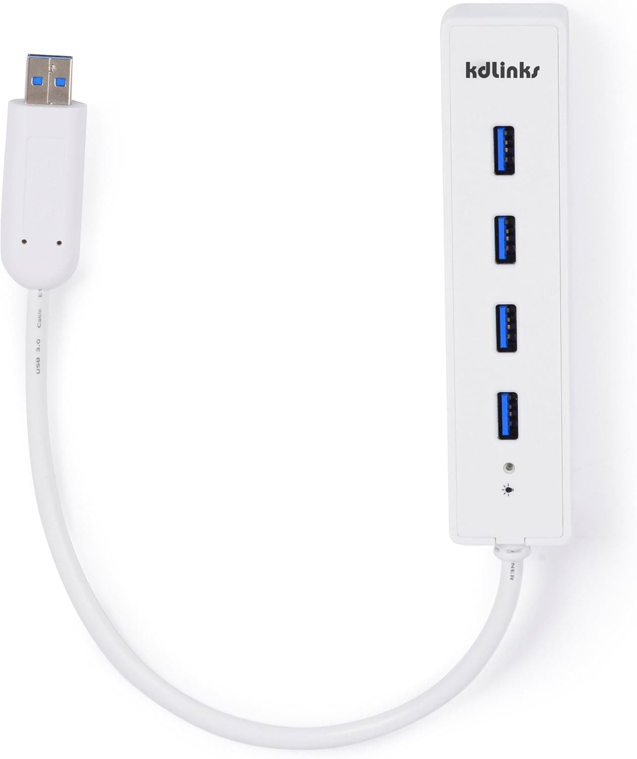 KDLINKS 5Gbps 4 Ports Super Speed USB 3.0 Hub for Ultra Book, MacBook Air, Windows 8 Tablet PC - White