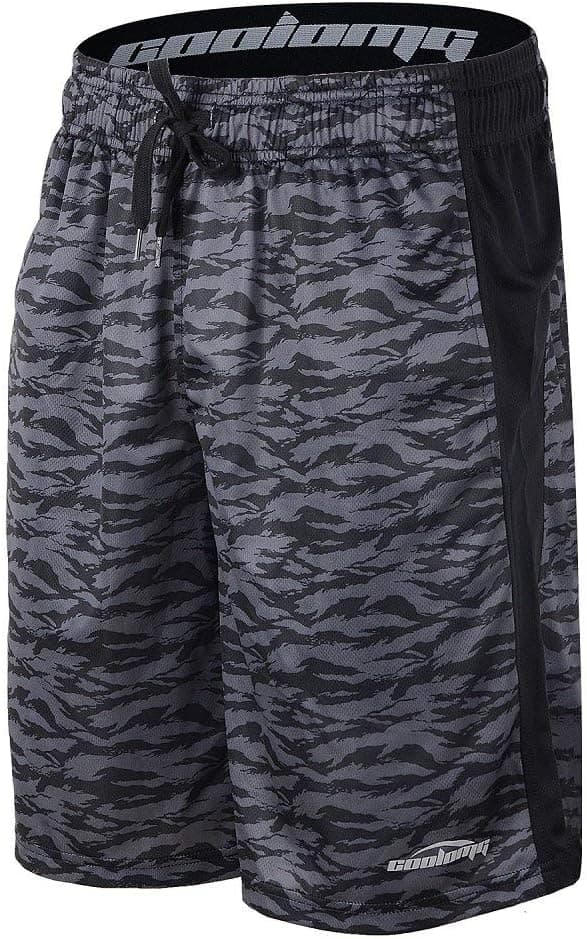 COOLOMG Boys Youth Basketball Shorts Athletic Pants Running Workout Training Active Sportswear with Pockets