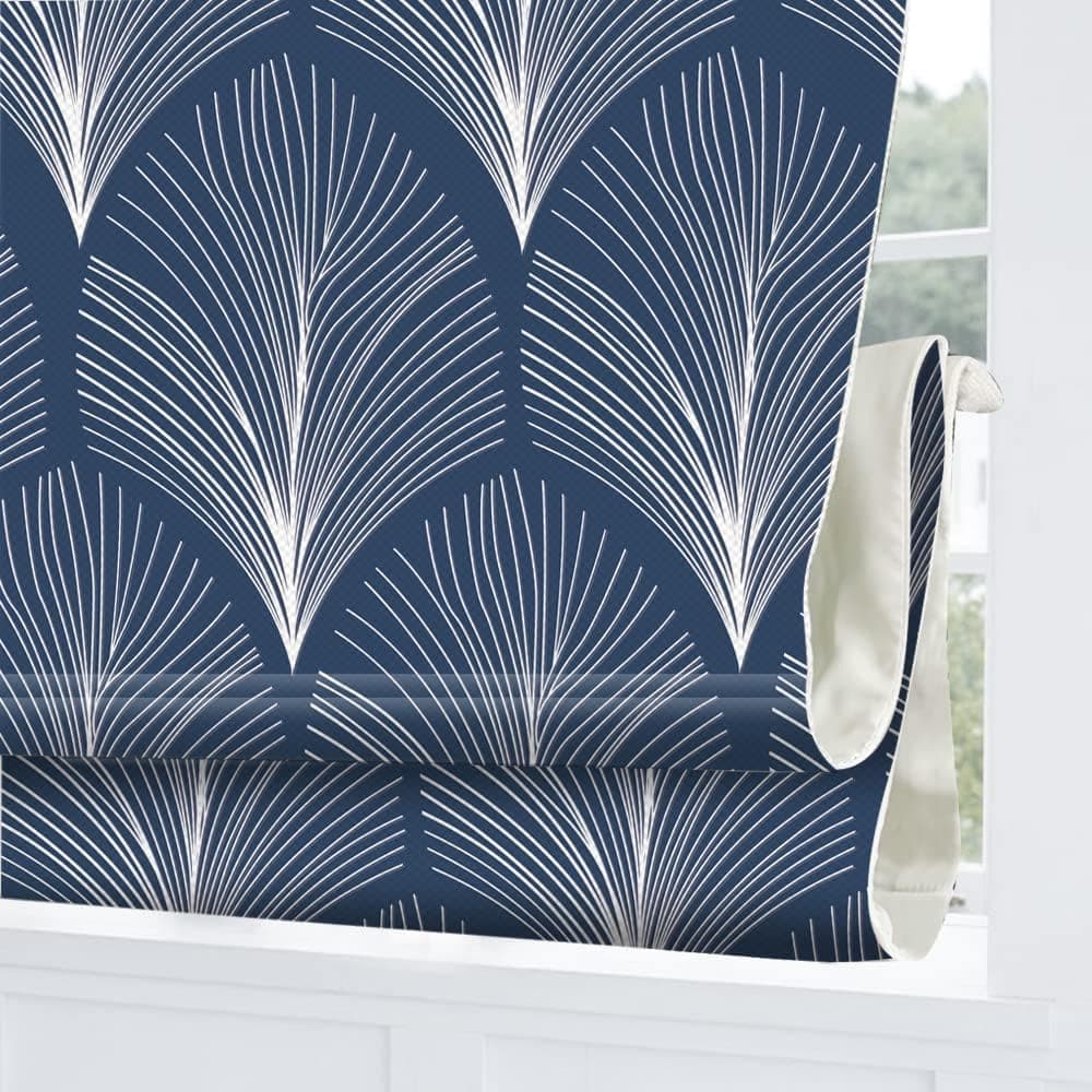 Cordless Roman Shades Window Blinds, Yellow Branch Premium Blackout Roman Window Shades, Custom Washable Fabric Roman Shades for Windows, Doors, French Doors, Kitchen Windows (1 Piece)