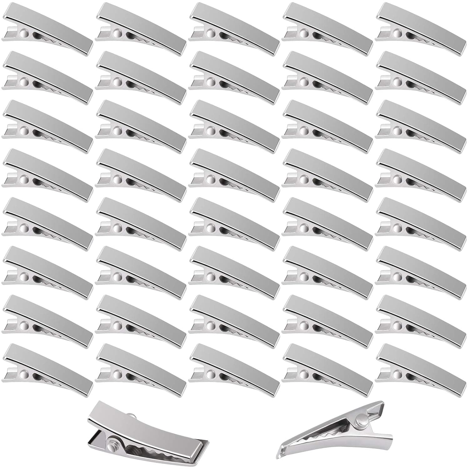 Ruisita 240 Pieces Duck Bill Clips Metal Styling Clips Single Prong Hair Clips Silver Curl Clips Hairbow Accessory Suitable for Hairdresser, Home DIY for Styling, Coloring, Sectioning