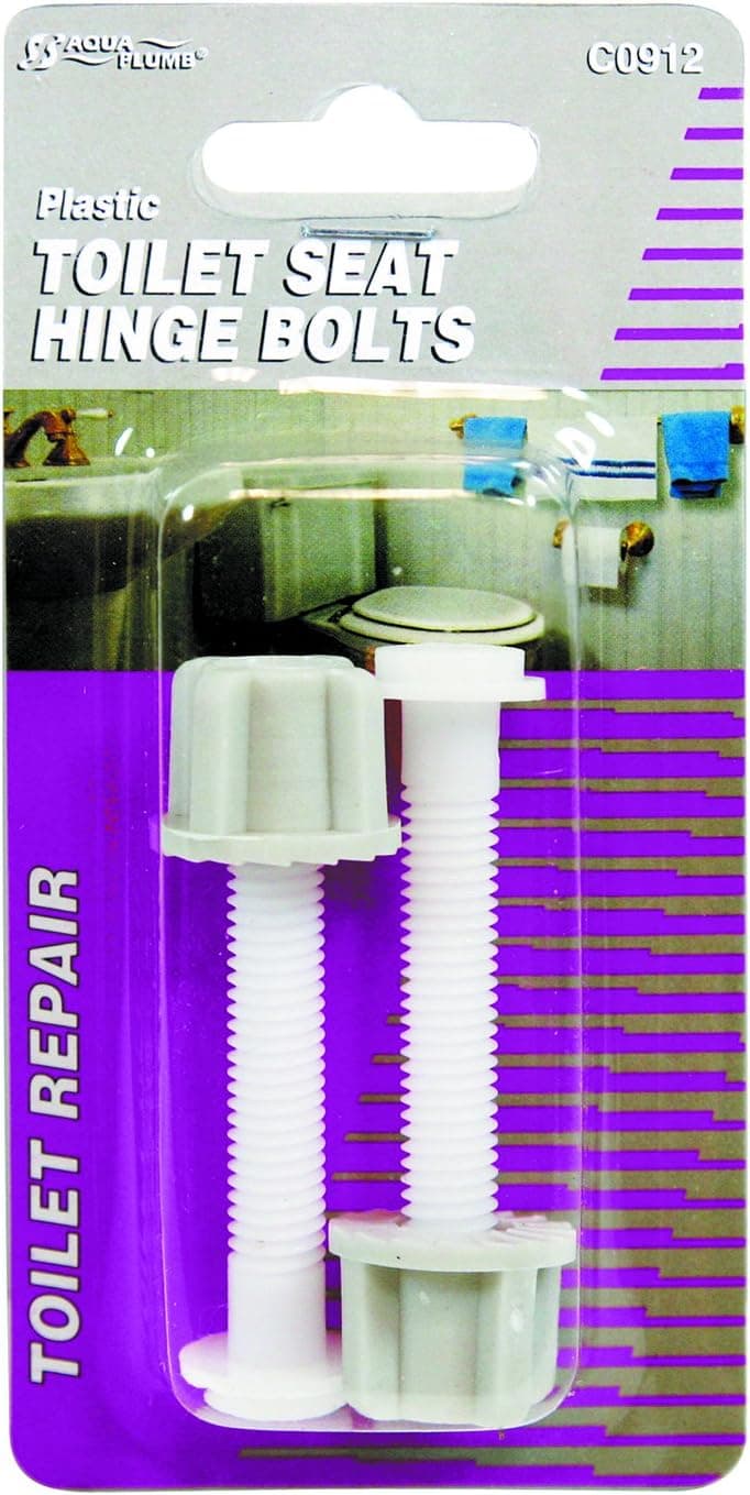 Aqua Plumb 0911 Toilet Seat Hinge Bolts, Bulk Pair
