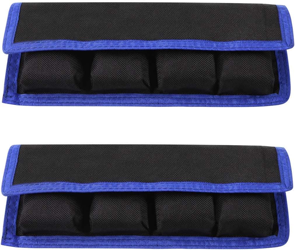 Meking DSLR Camera Battery Holder/Pouch/Case/Bag (4 Pocket) for AA Battery, LP-E6 LP-E8 LP-E10 LP-E12 Battery, EN-EL14 EN-EL15 Battery, NP-FW50 NP-F550 NP-FM500H Battery(2Pcs)