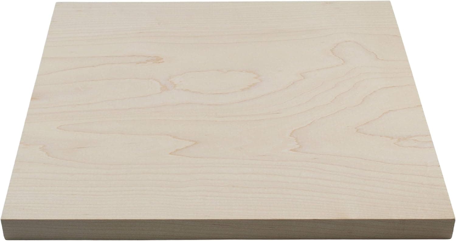 Maple Lumber Board (S4S), Solid, Hardwood - 12 in x 11.25 in x 0.75 in (Actual Size) - Finished on Four Sides - USA Source - Great for Small Home Projects and Renovation