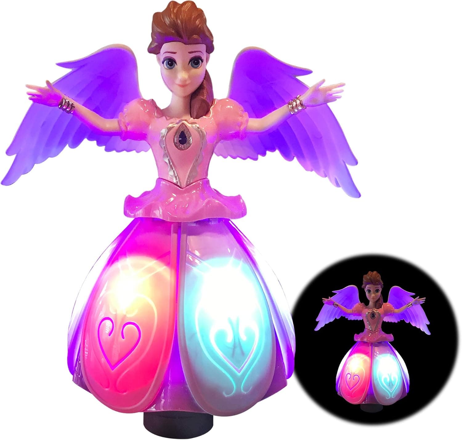LilPals Beautiful Dancing Princess Angel Doll – Toy Features Amazing Music, Walks, Spins, Dances and Emits Awesome Light & Sound - Kids of All Ages