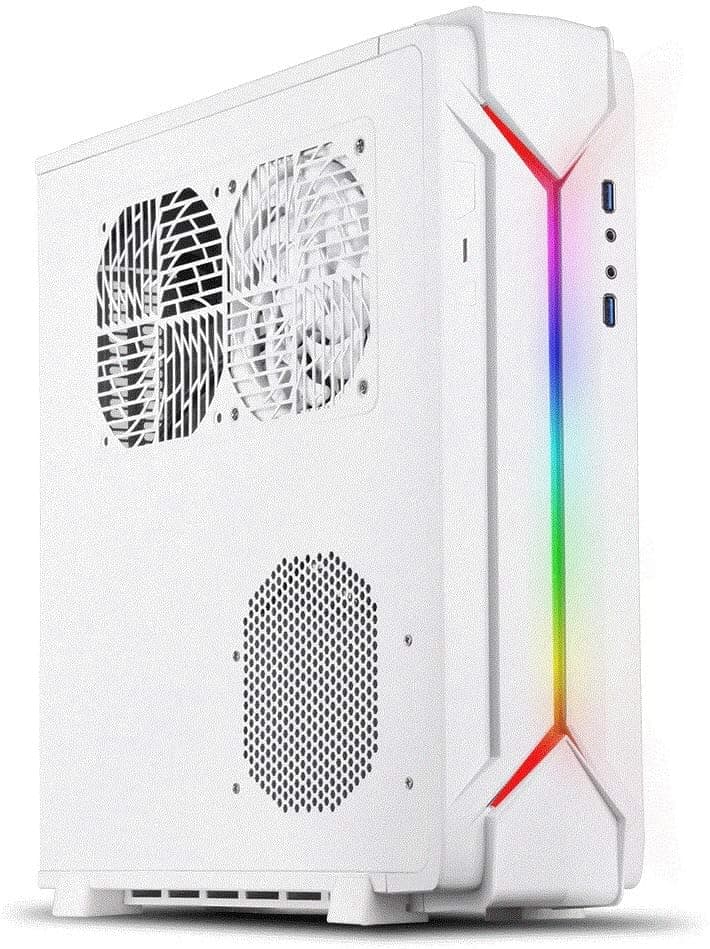 SilverStone Technology Slim Computer Case for Mini-Itx Motherboards with Integrated Addressable RGB Lighting SST-RVZ03BW-ARGB
