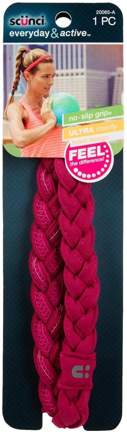 Scunci NS Thick Braided Stretchy Headwrap - Berry