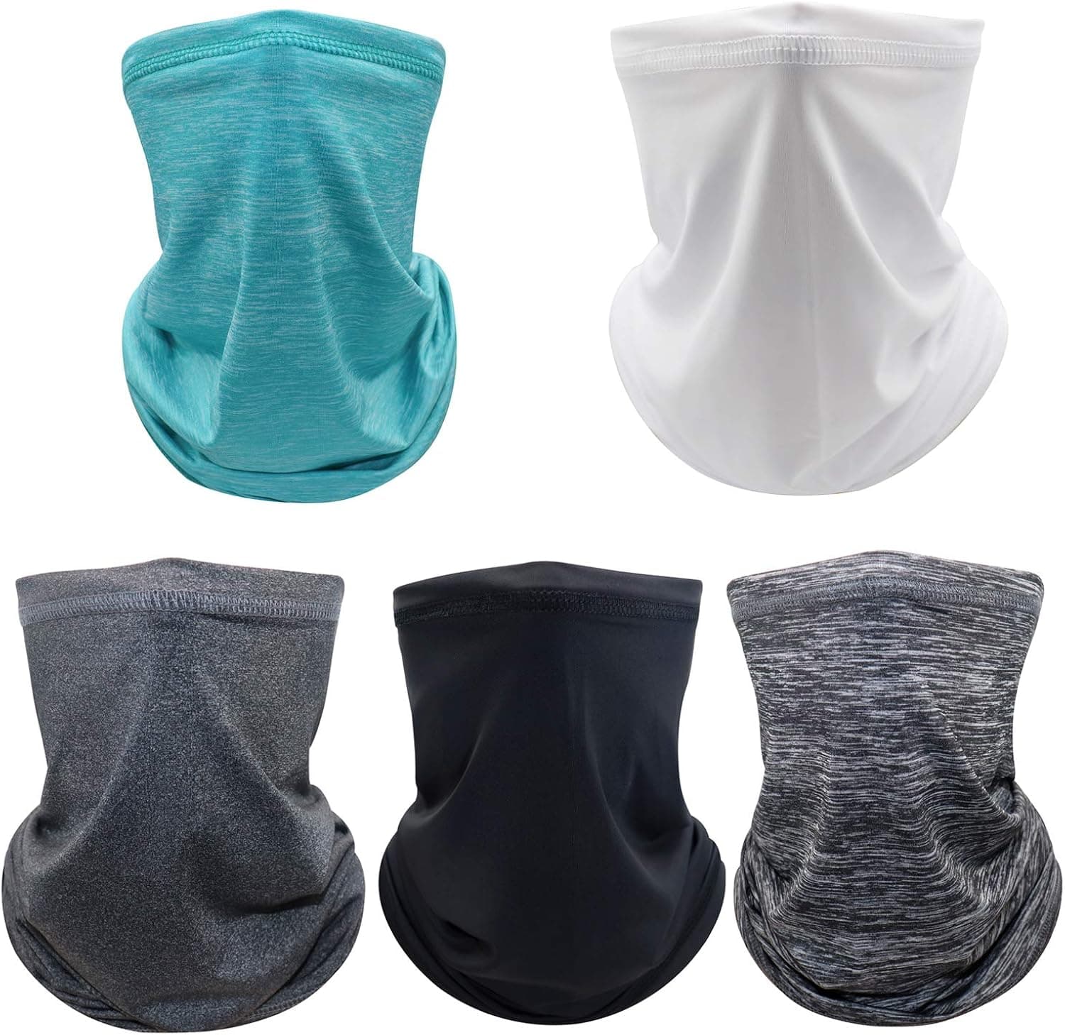 Face Neck Gaiter Moisture Wicking Tube Mask, Anti Sun UV Sunscreen Dust Windproof Scarf, Breathable Bandana Balaclava Headbands
