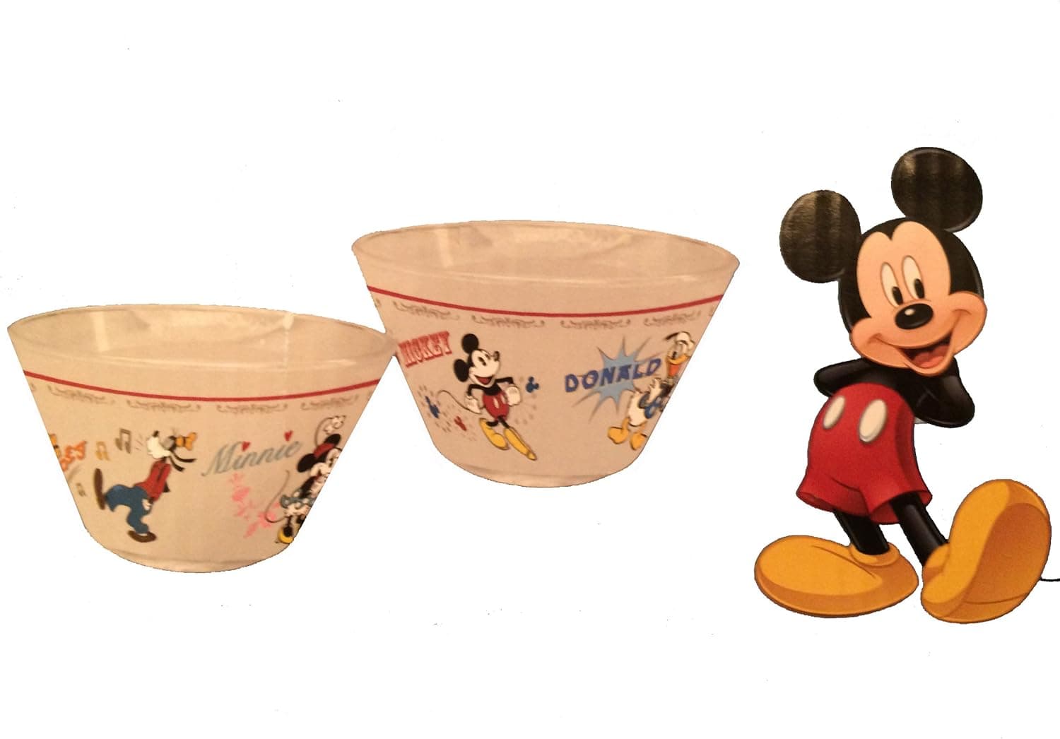 Disney Mickey & Friends Glass Bowl, Multicolor, Set of 2