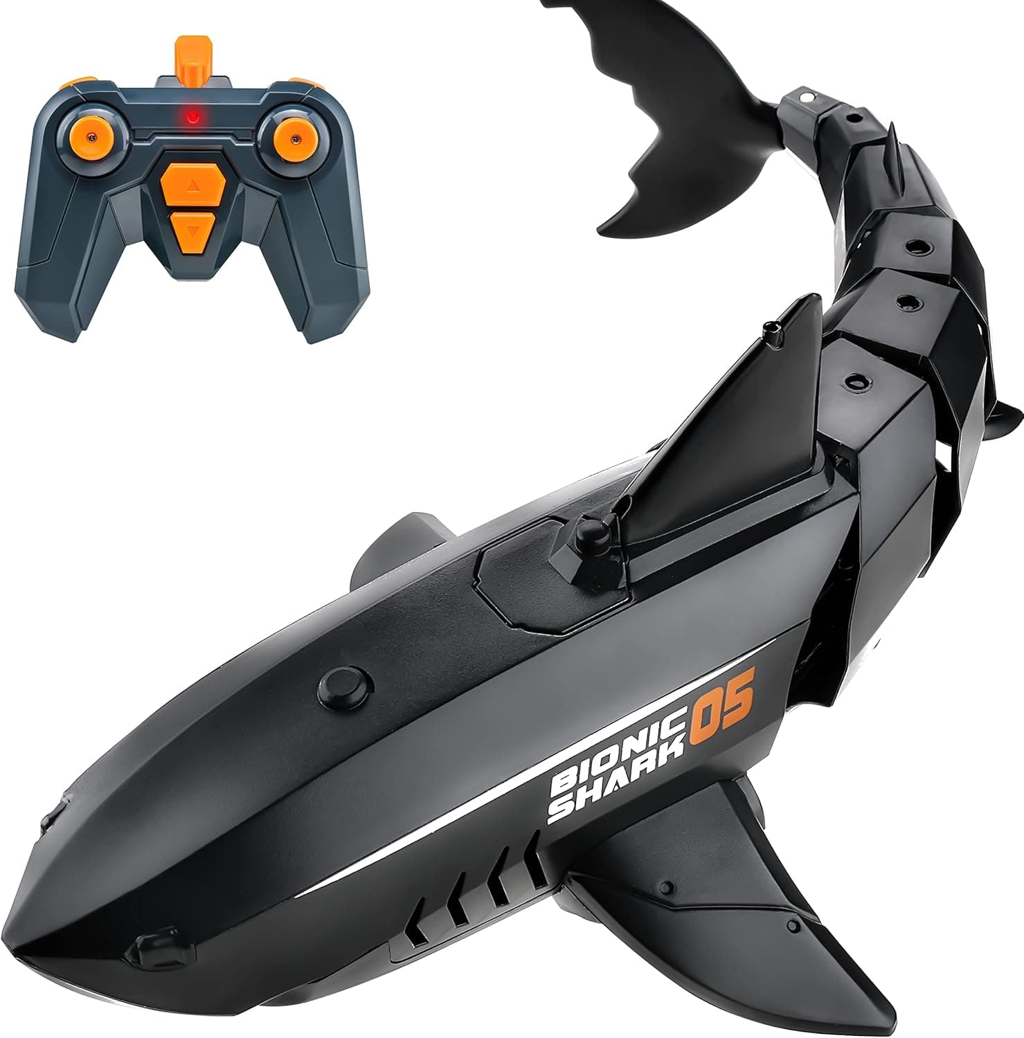 ALPHAREV Remote Control Shark Toys for 3 4 5 6 Year Old Boys A801 Shark Toys for Kids, Simulated RC Shark for Swimming Pool Bathroom Great Gift for Kids with Rechargeable Battery