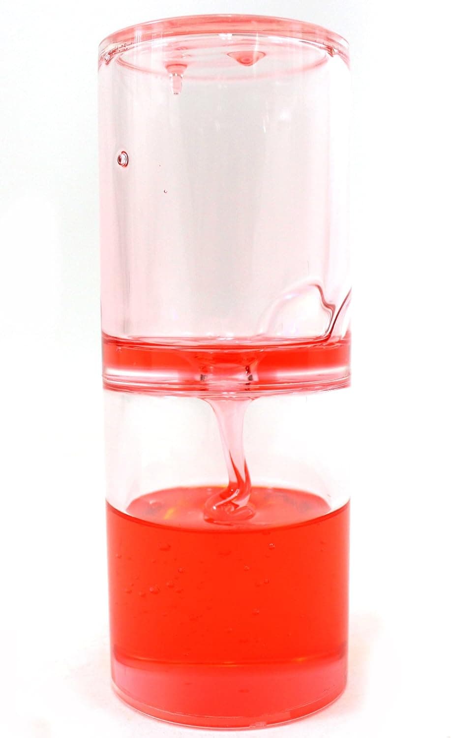 PowerTRC Liquid Motion Spiral Timer Fidget Desk Calming and Soothing Toy Sensory Visual Toy Beautiful Ooze Tube | Red