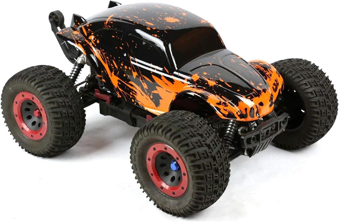 SummitLink Compatible Custom Body Muddy Orange Over Black Replacement for 1/10 1/8 Scale RC Car or Truck (Truck not Included) B-BR-02