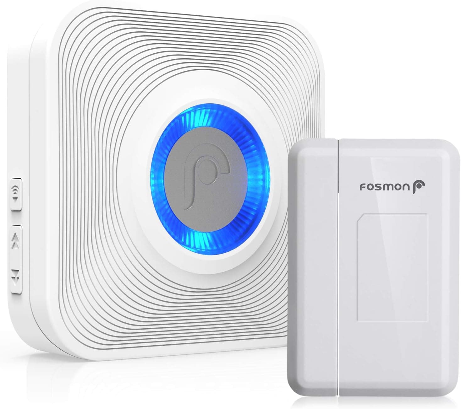 Fosmon WaveLink 51004HOM Wireless Door Chime (500 Feet, 58 Tunes, 5 Volume Levels & LED Indicators) with Door Entry Alert for Home/Business/Office/Store (1 Transmitter & 1 Plug-in Receiver)