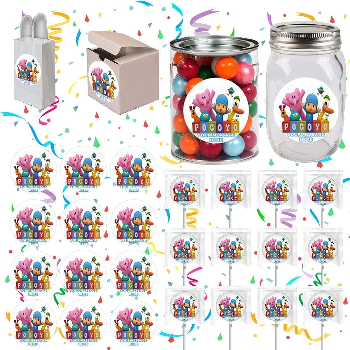 ThePartyGirl Pocoyo Party Favors Supplies Decorations Stickers 12 Pcs