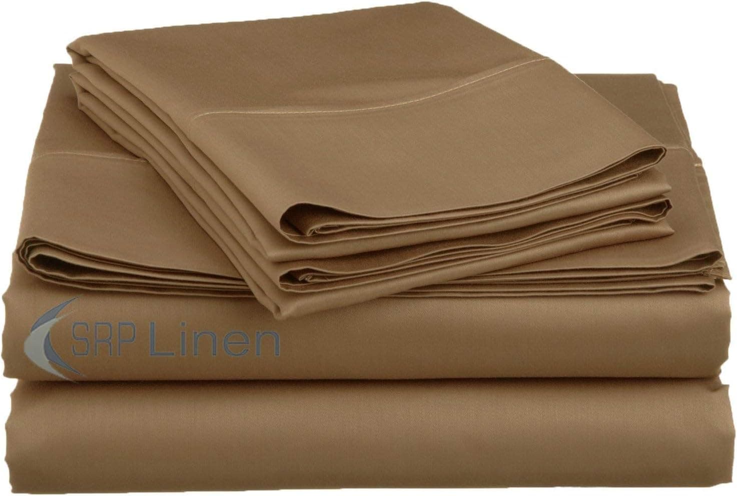 Hotel Quality 4-Piece Sheet Set with 9'' Deep Pocket Solid Pattern, Soft 800 Thread Count Egyptian Cotton (Queen, Taupe)