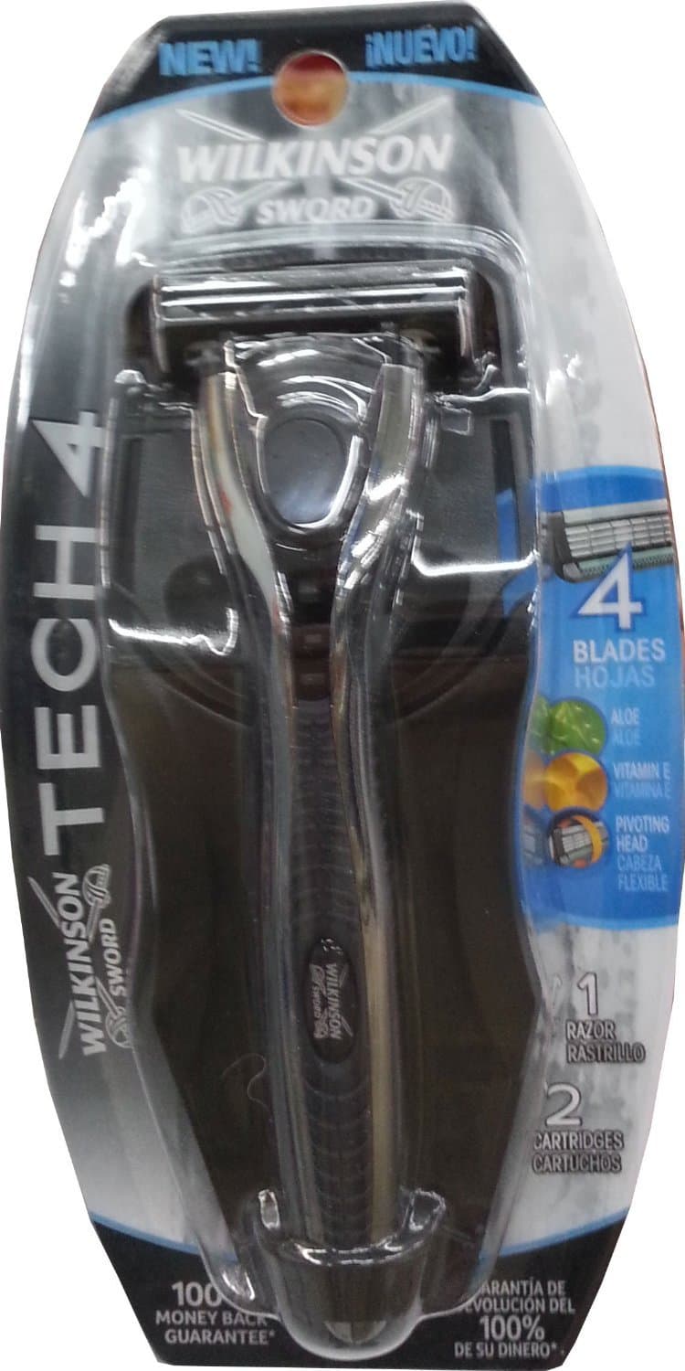 Wilkinson Sword Tech 4 Razor with 2 Cartridges