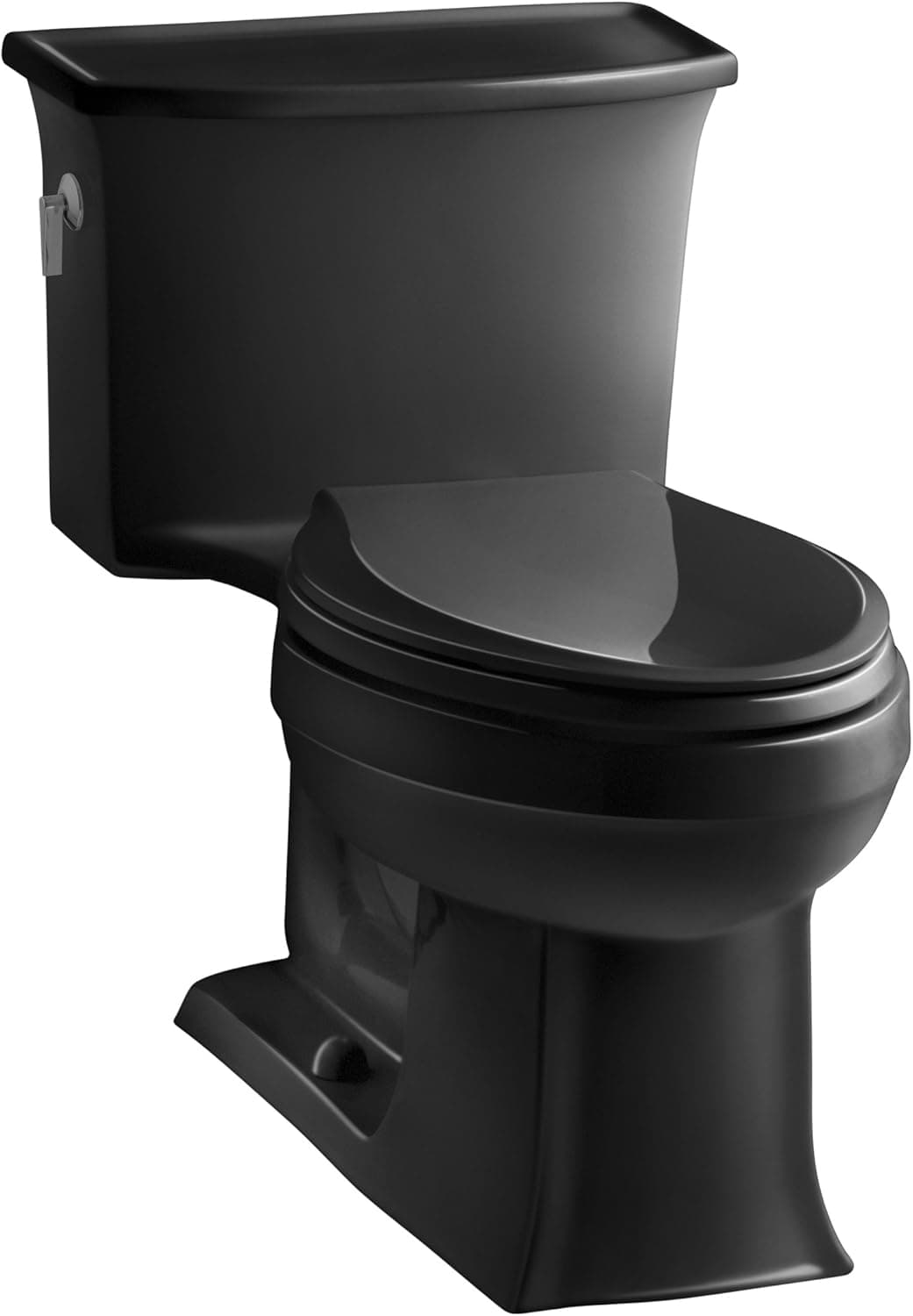 Kohler K-3639-7 Archer Class Five Elongated One-Piece Toilet, Less Supply, Black Black