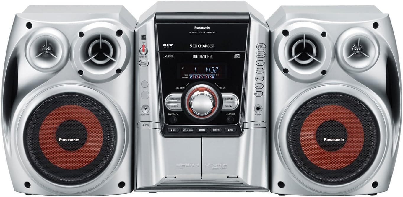 Panasonic SCAK340S CD Mini System (Silver) (Discontinued by Manufacturer)