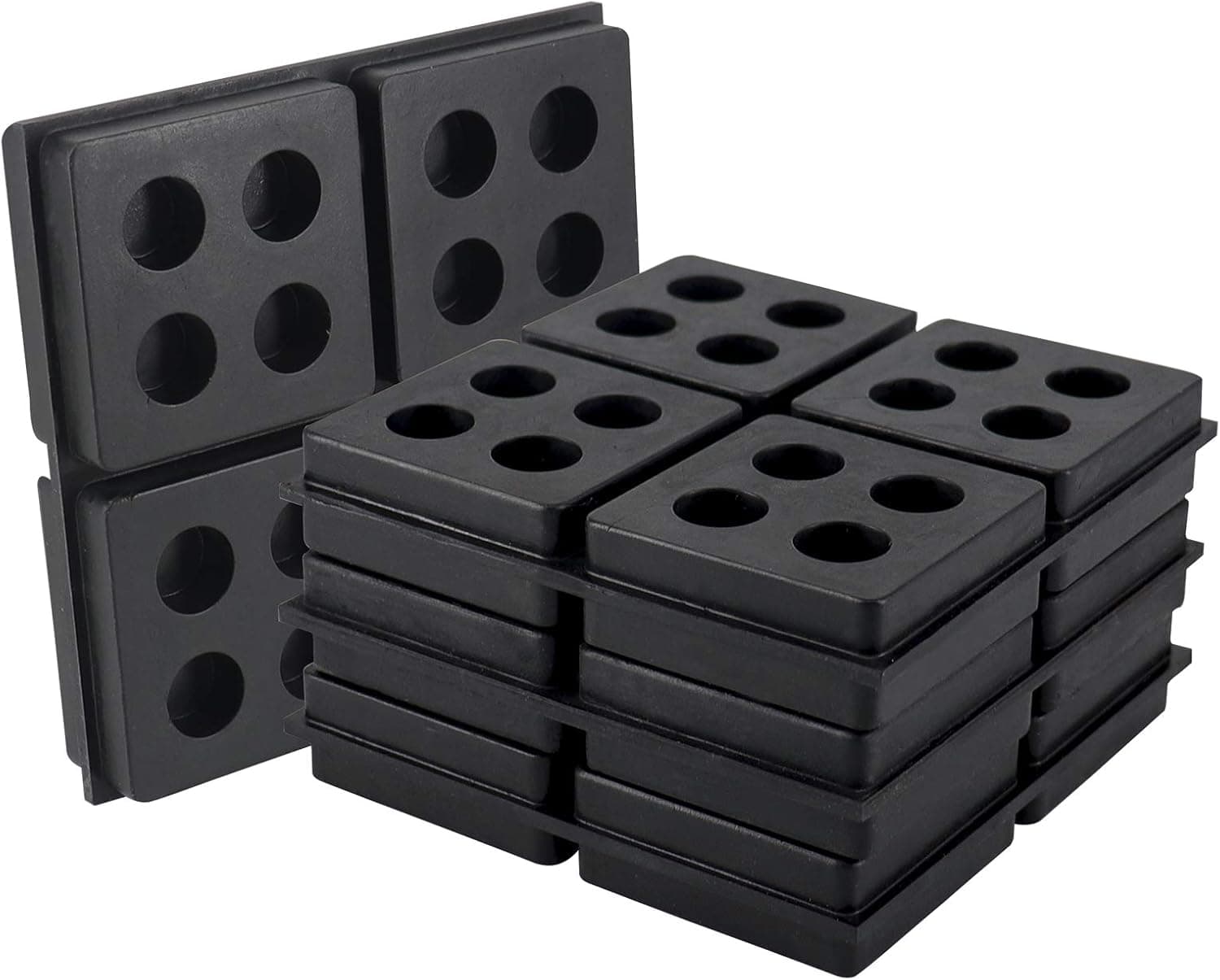 LBG Products Anti Vibration Pads,4"X 4"X 3/4" Heavy Duty All Rubber Waffle Vibration Isolation Pads for Air Conditioner,Air Compressors,HVAC,Washer etc.