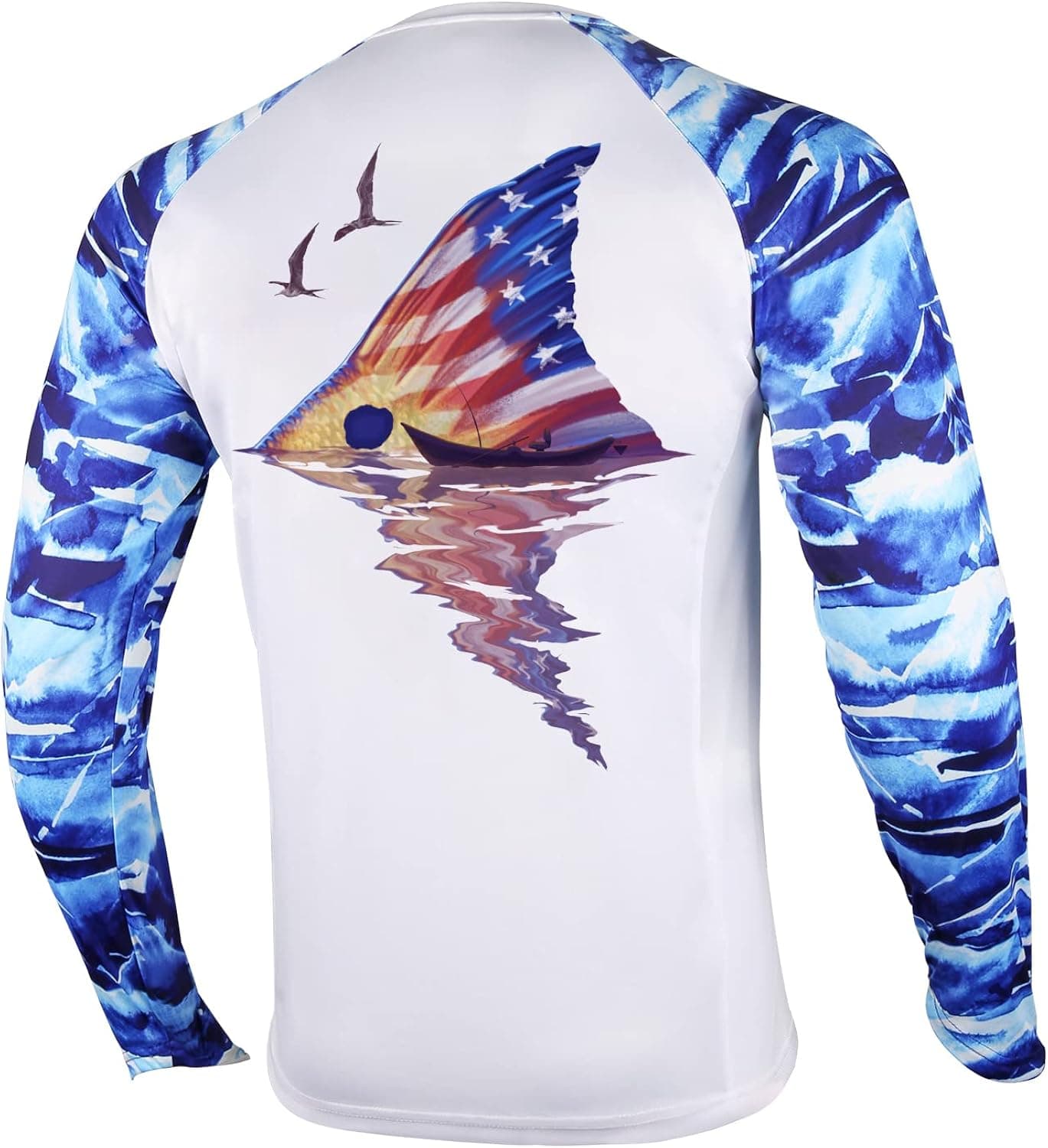 Palmyth Fishing Shirt for Men Long Sleeve Sun Protection UV UPF 50+ T-Shirts with Pocket