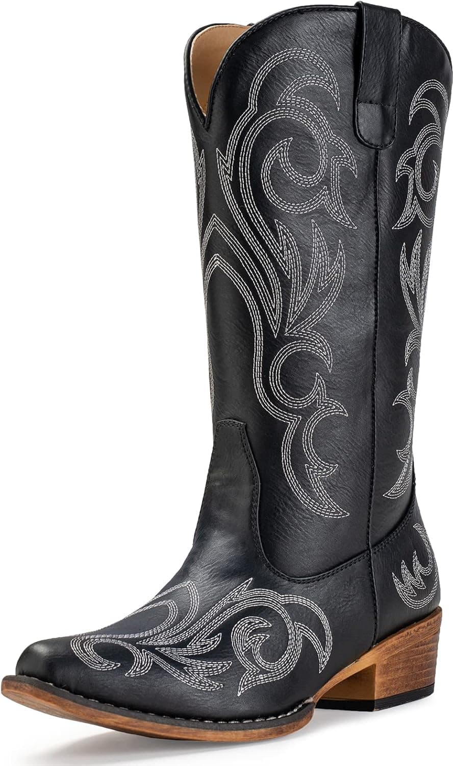IUV Cowboy Boots For Women Pointy Toe Women's Western Boots Cowgirl Boots