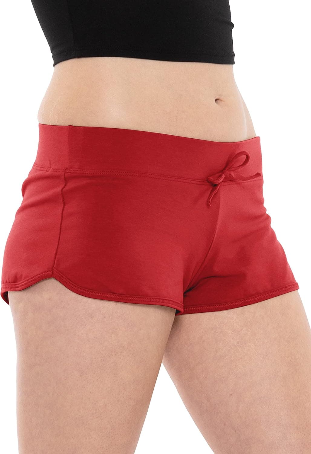 Women's Cotton Shorty Shorts Red X-Large