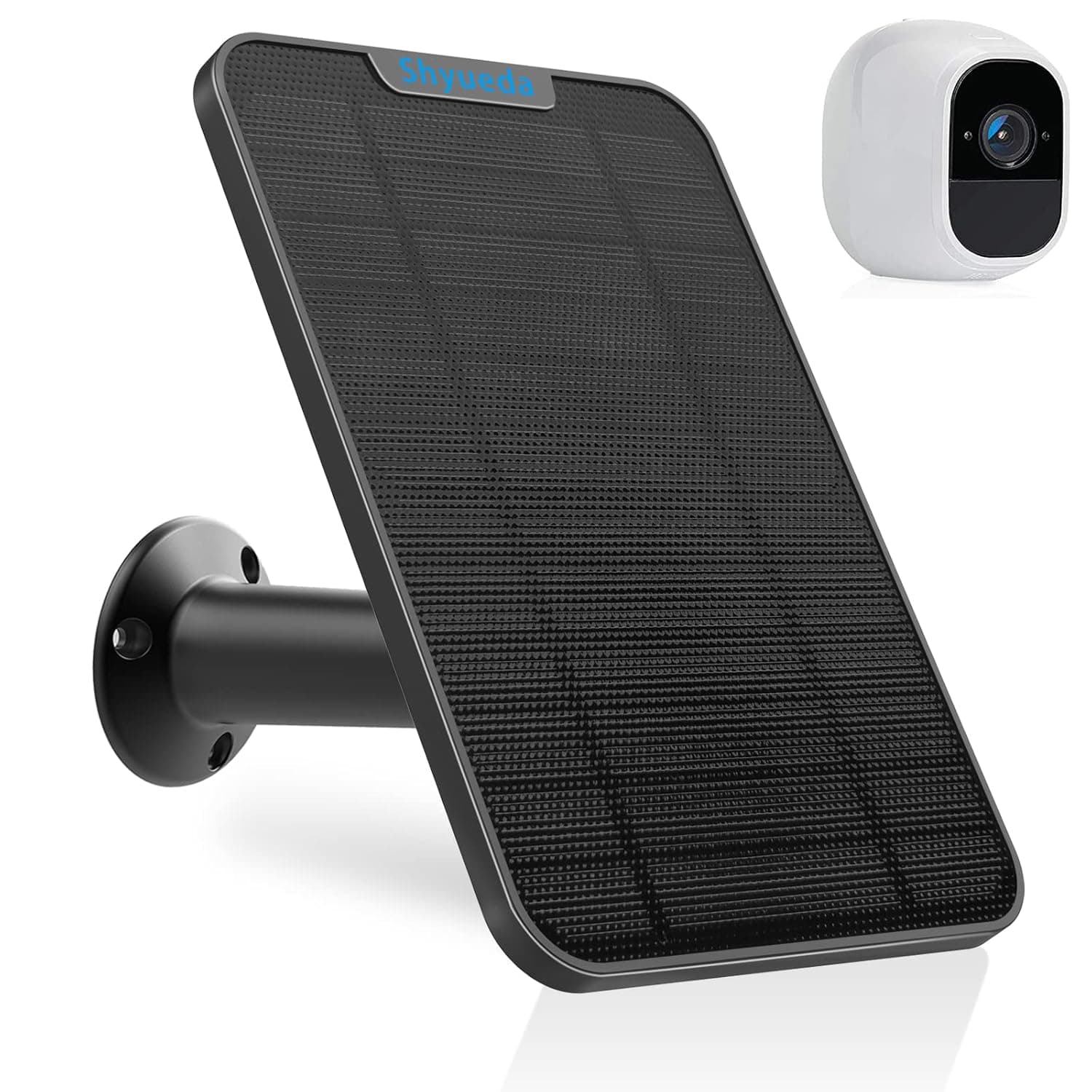4W Solar Panel Charging Compatible with Arlo Pro 2 & Arlo Pro only, with 13.1ft Waterproof Charging Cable, IP65 Weatherproof,Includes Secure Wall Mount(Black)