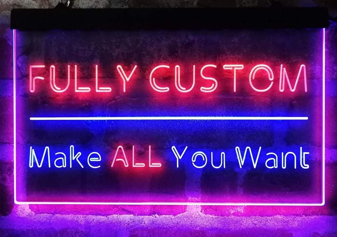 ADVPRO [Custom. Dual-Color, Tri-Color] LED Neon Sign, Your Own Design, 13 Dual or Tri-Color, 3 Sizes, Landscape/Portrait (Upload Design Logo/Picture or Text 9 Fonts)