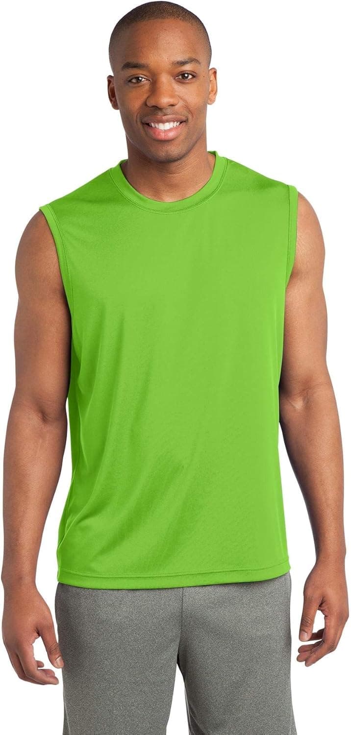 SPORT-TEK SLEEVELESS POSICHARGE COMPETITOR TEE F20 Neon Lime Green XL