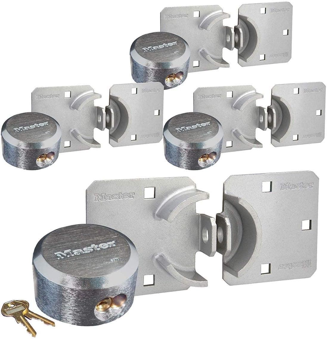 Master Lock Hasp/Hidden Shackle Keyed Alike Padlocks 770-6271KA-4