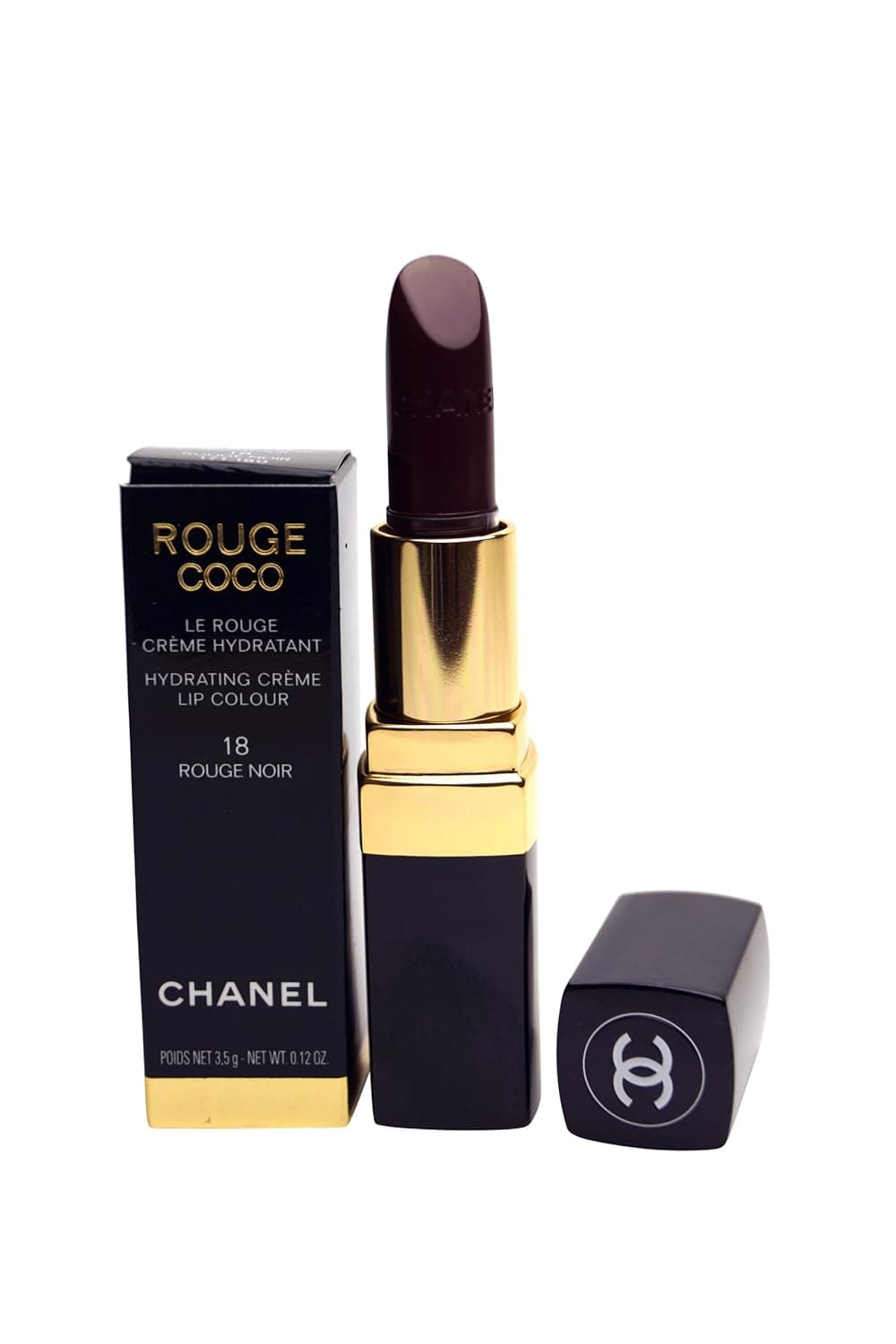 Rouge Coco Hydrating Creme Lip Colour - # 18 Rouge Noir - Chanel - Lip Color - Rouge Coco Hydrating Creme Lip Colour - 3.5g/0.12oz
