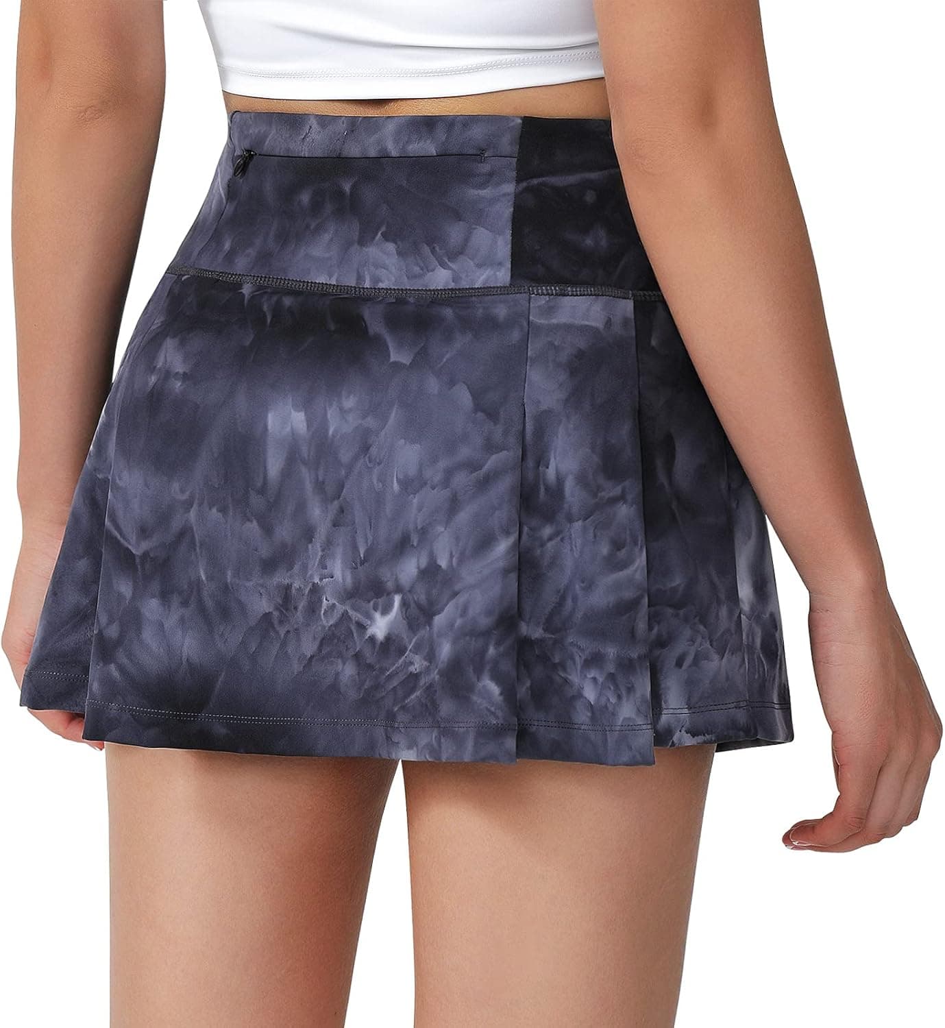 Eleloveph Women's 13in Pleated Tennis Skirt, Luxury Soft Fabric,High Waist Desig,Suitable for Golf, Workout, Running Sports Black