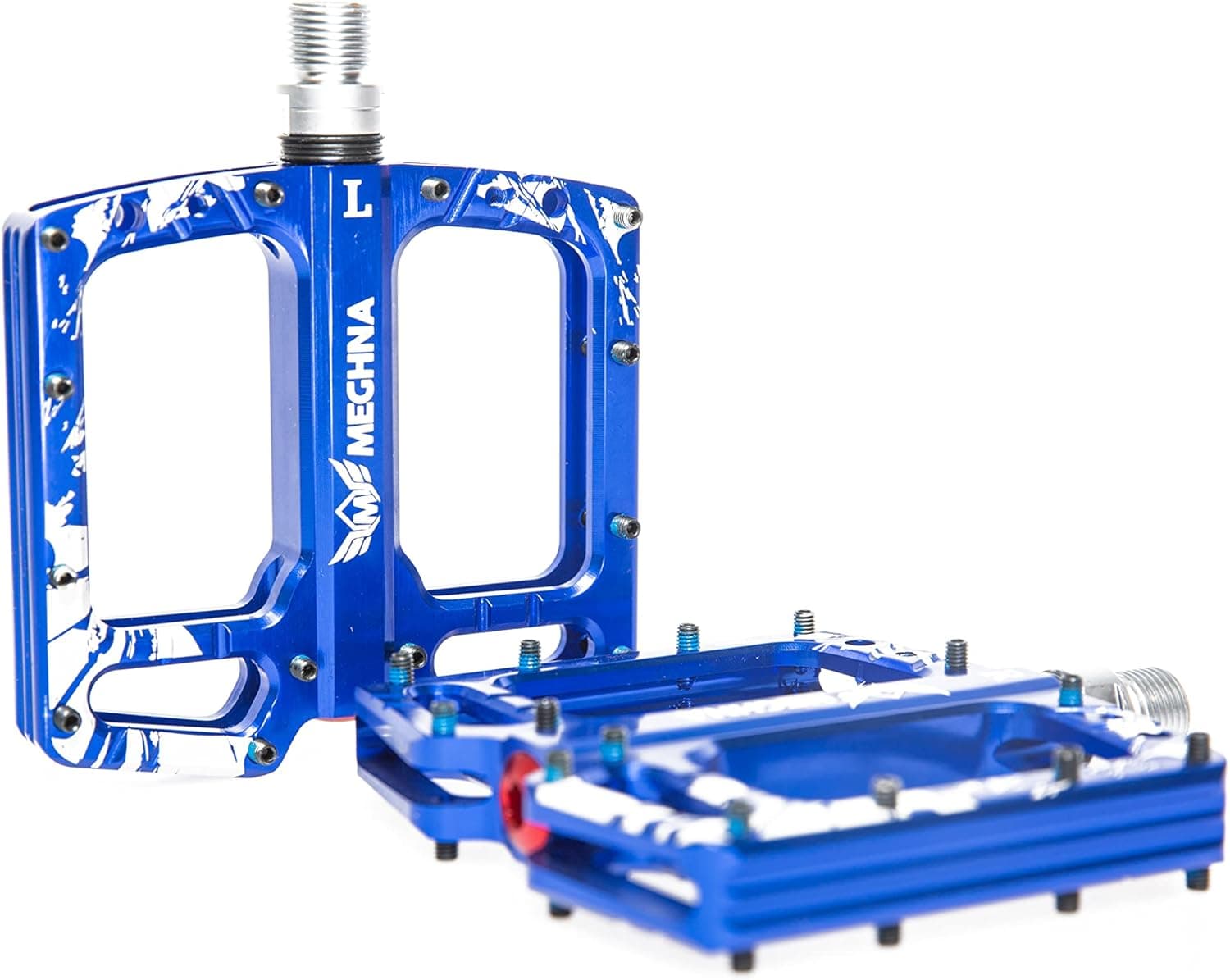 MEGHNA Bike Pedals Durable 3 Bearings 9/16" Non-Slip Pedal Aluminium Alloy Bike Pedals for Mountain Bike Road Bicycle Blue