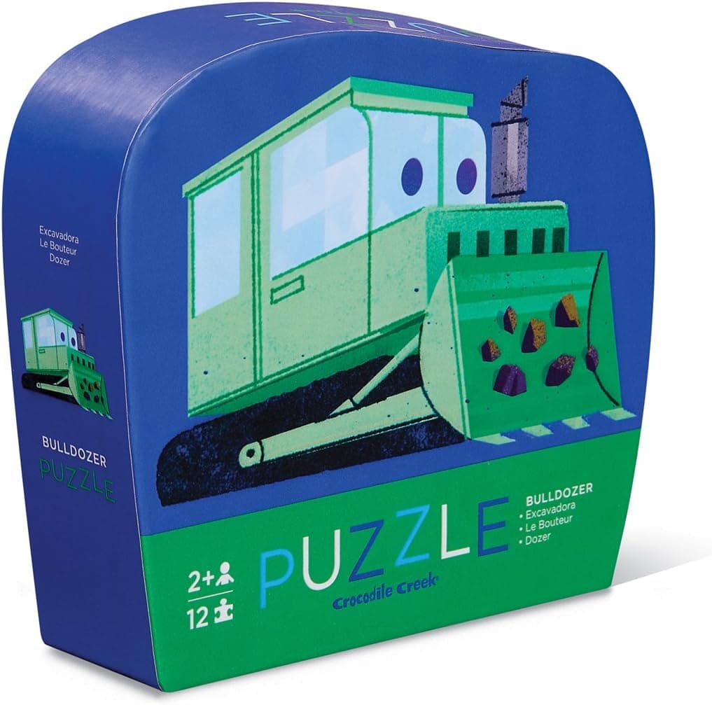 Crocodile Creek - Mini Little Bulldozer Jigsaw Puzzle, 10 Pc