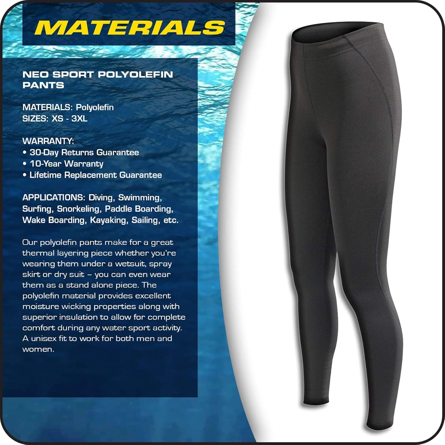 NeoSport Unisex Polyolefin Pants