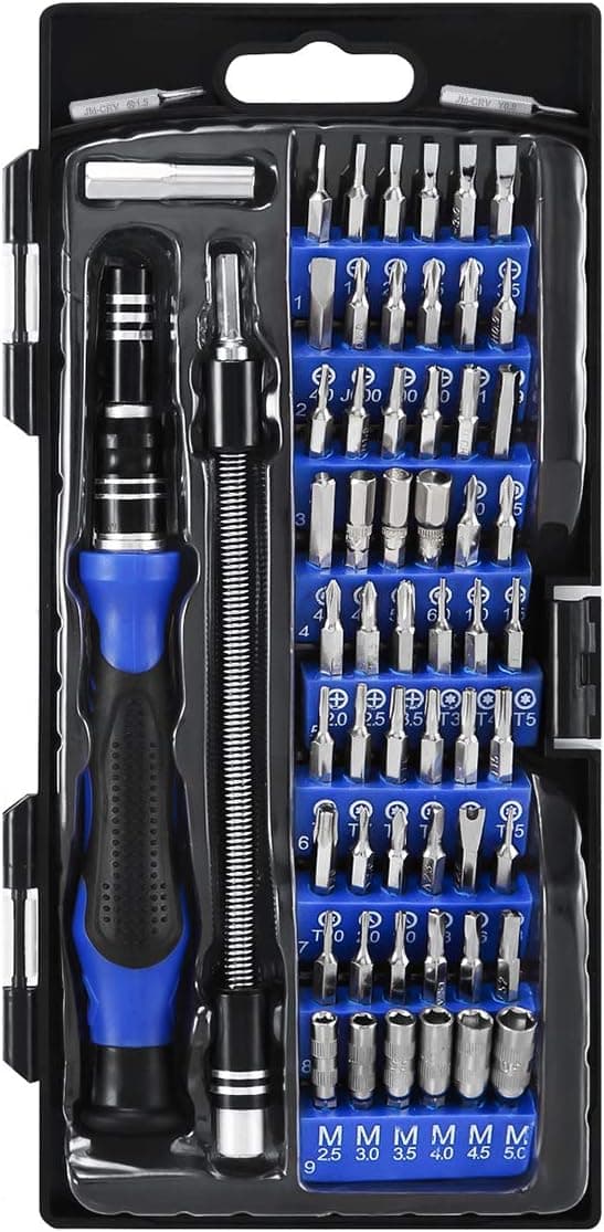 KeeKit Precision Screwdriver Set, 60 in 1 Magnetic Repair Tool Kit, Professional Screwdriver Kit with 56 Bits for iPhone, Tablet, PC, Smartphones, iPods, Game Console, PS4, Watches, etc