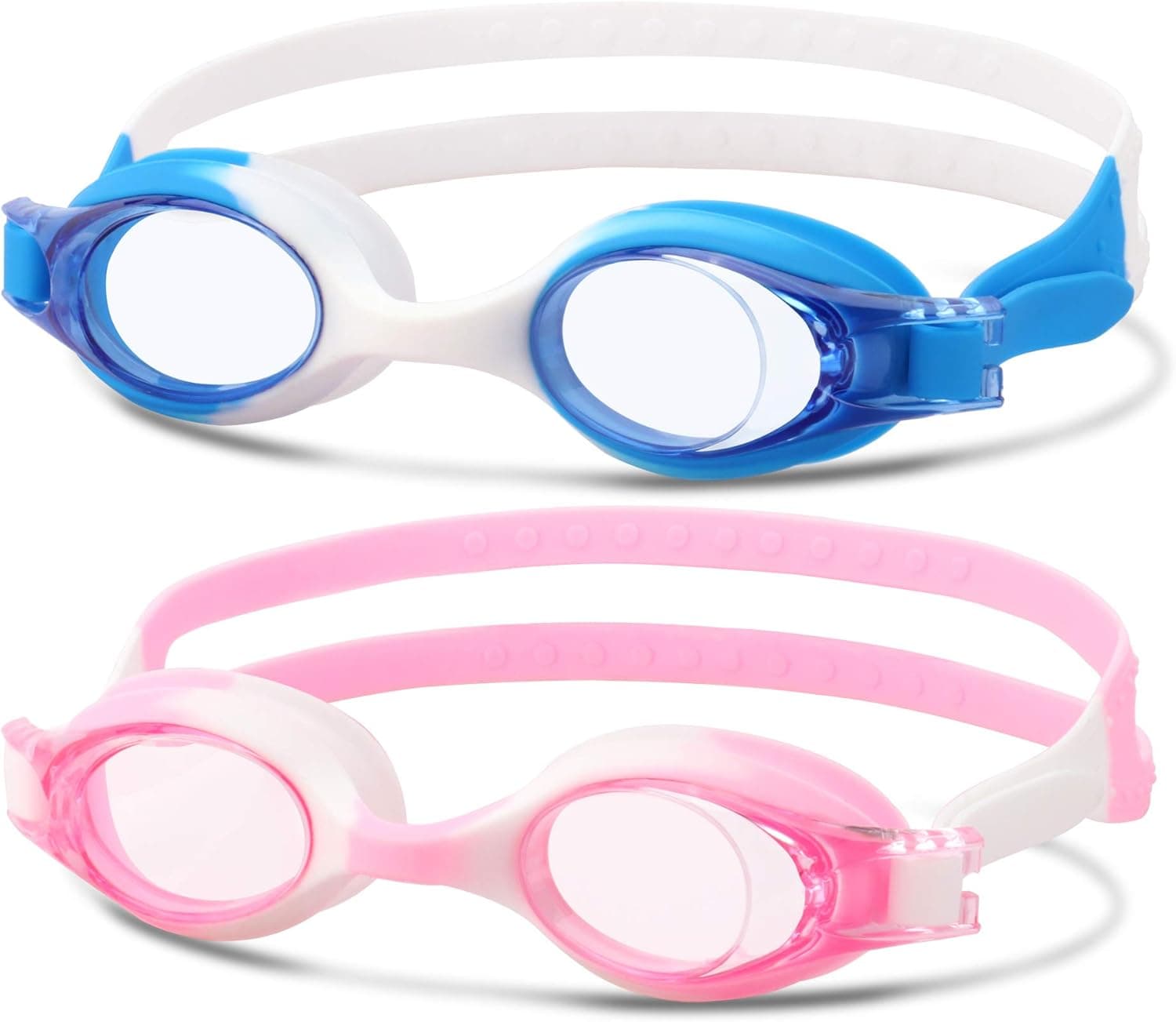 Romoc 2/4 Pack Kids Swimming Goggles,No Leaking,Anti Fog,UV Protection Swim Glasses Water Goggles