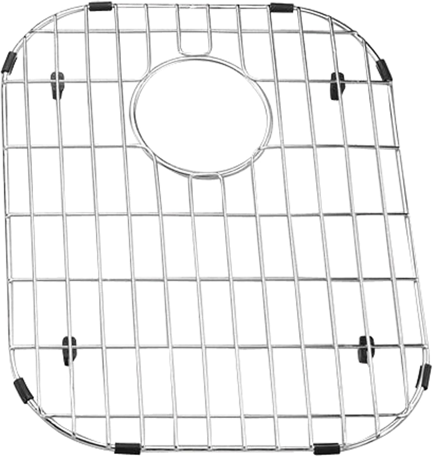 Yosemite Home Decor BG4137B Stainless Steel Bottom Sink Grid with Black Rubber Feet, Satin