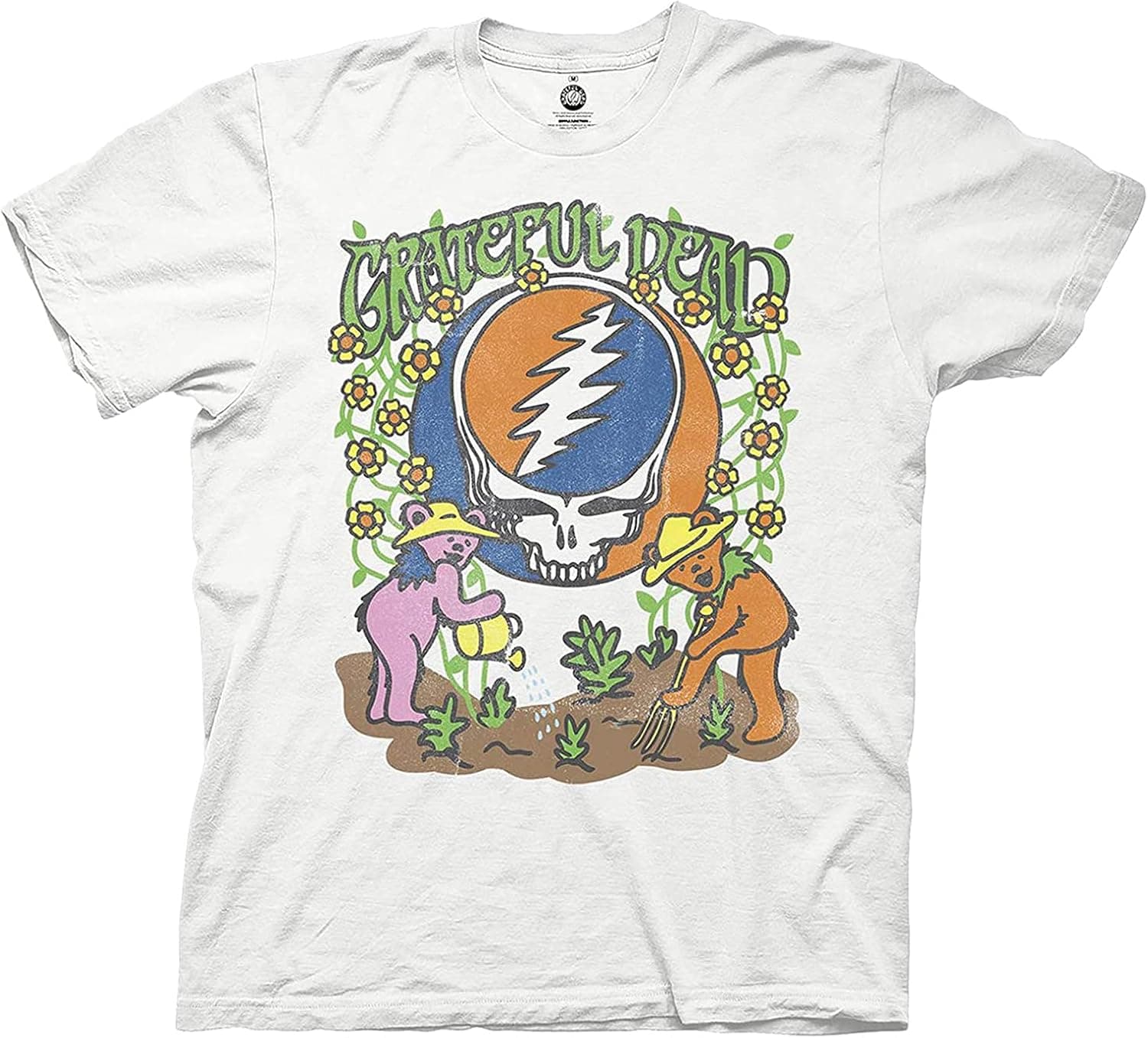 Mens Grateful Dead Rock Shirt - Grateful Dead Steal Your Face Skull Dancing Bear Vintage Tee