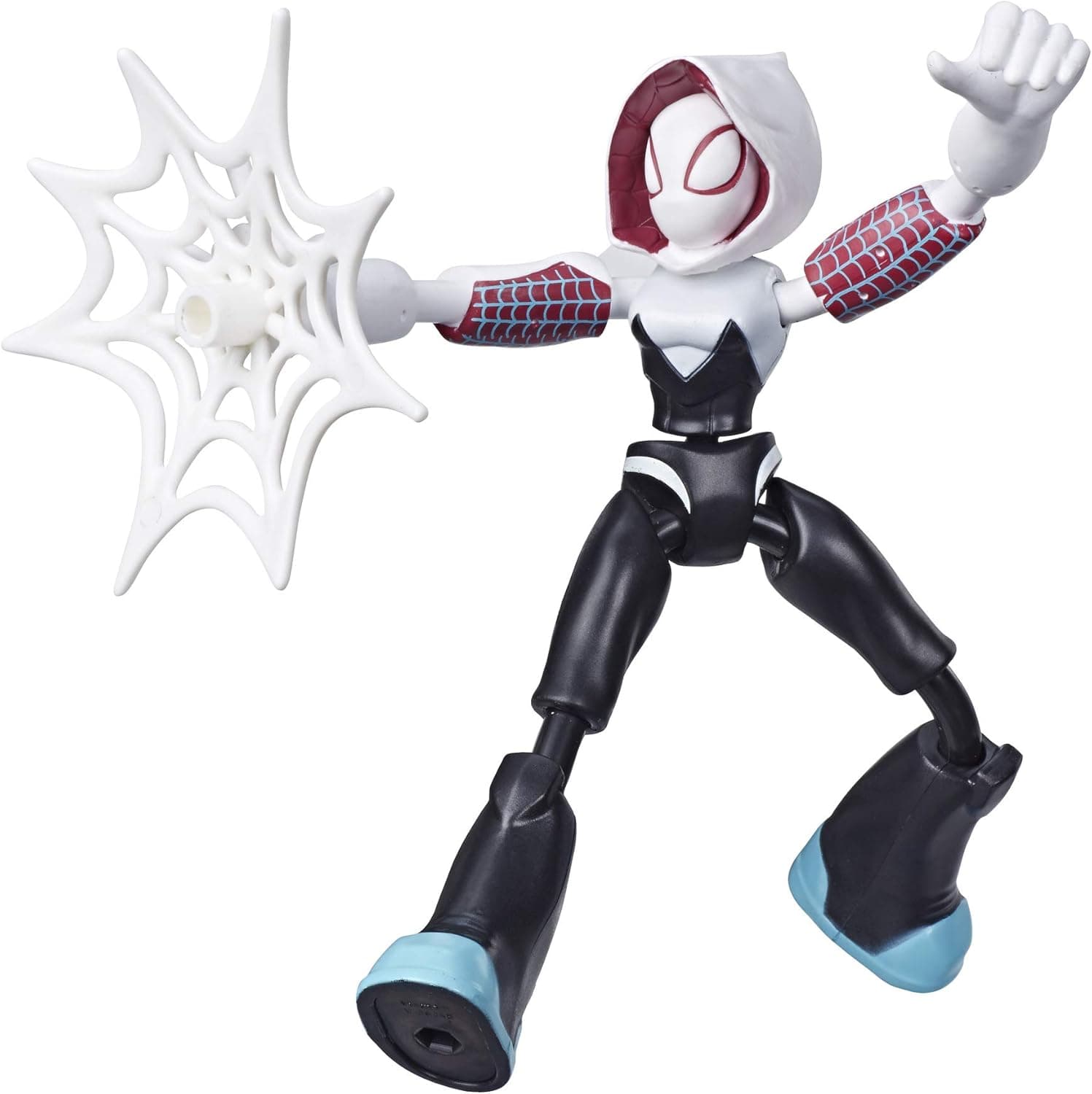 Spider-Man Marvel Bend and Flex Ghost-Spider Action Figure Toy, 6-Inch Flexible Figure, Includes Web Accessory, for Kids Ages 4 and Up