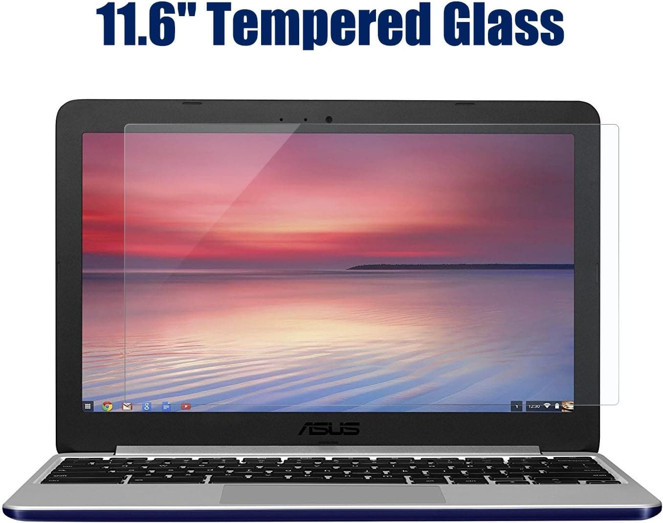 11.6 Inch Notebook Screen Protector Tempered Glass 9H Hardness Scratch Resistant for Acer Chromebook/ASUS/DELL/HP/Samsung/Lenovo/Toshiba 11.6" Chromebook Laptop by CaseBuy, Dispaly 16:9