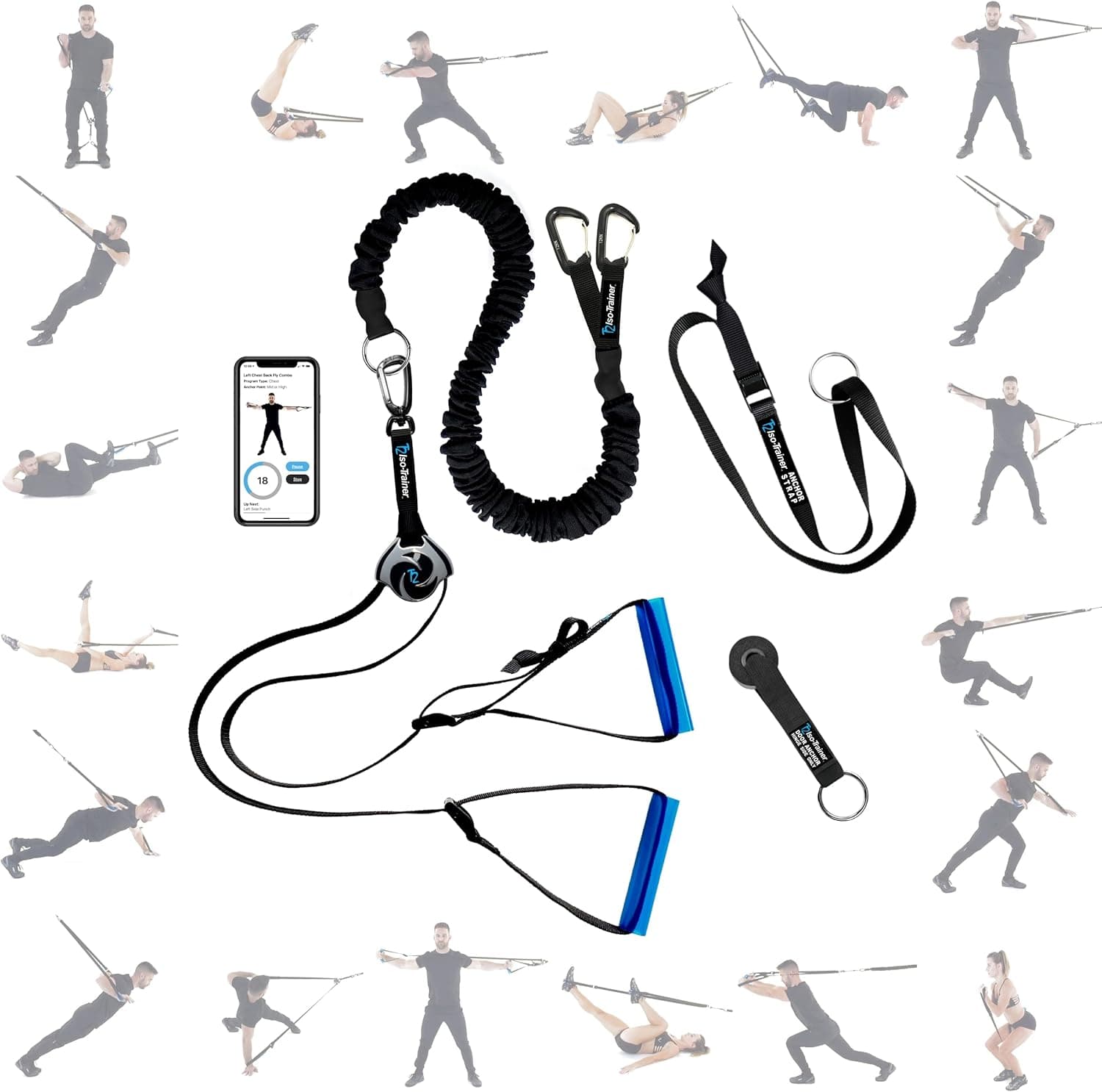New! T2 ISO TRAINER – The Most Effective Versatile All-in-One Total Fitness Device Ever Created. No Bands-Weights-Settings to Change. Isokinetic Isometric Suspension Elastic + Inertia Wave Resistance