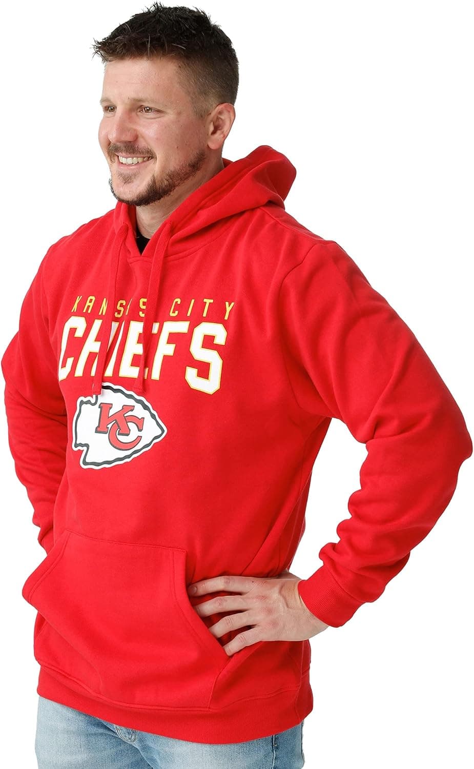 FOCO Men's NFL Team Logo Solid Hooded Sweatshirt