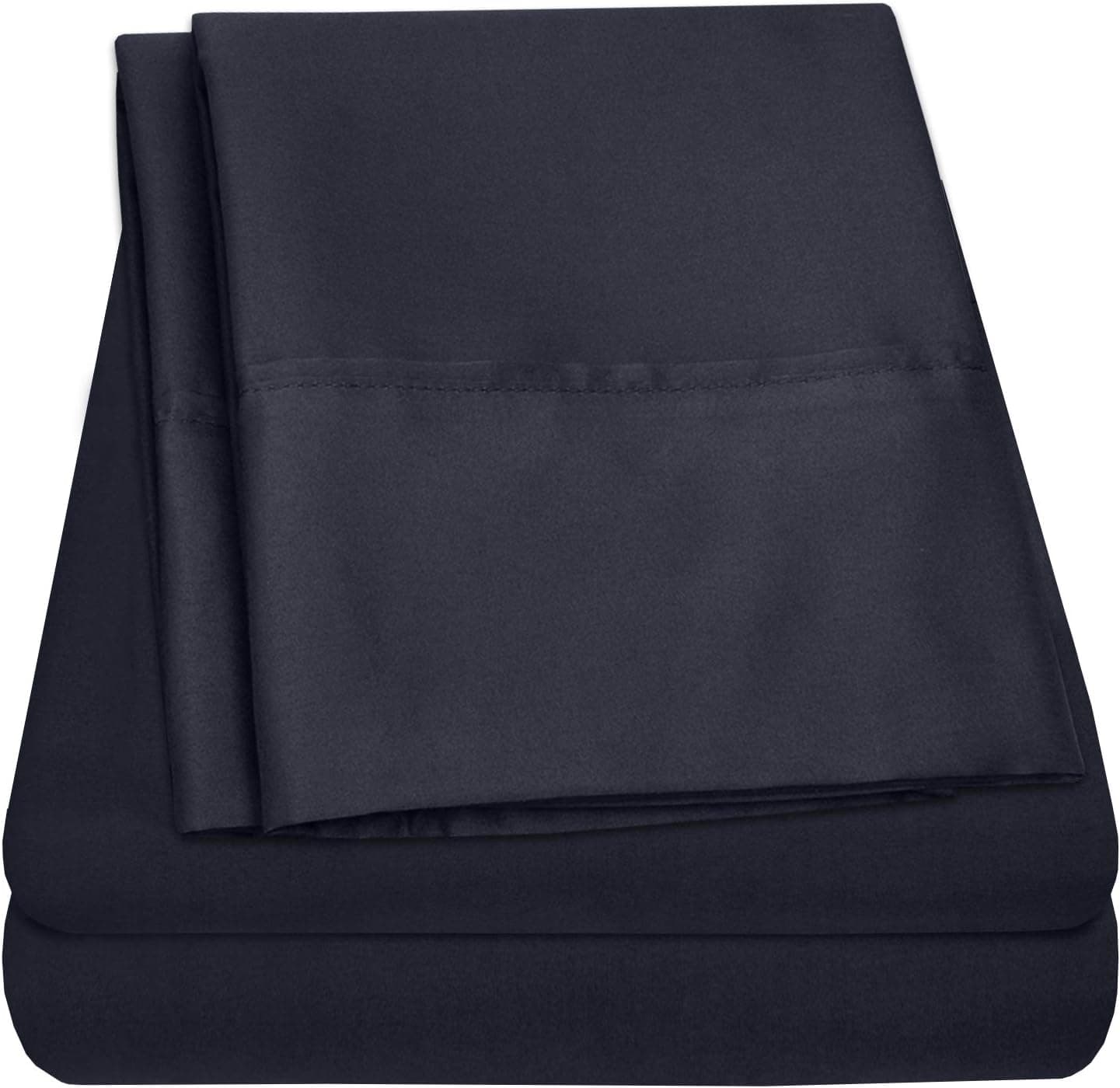 Premium Cotton Percale Bed Sheets - 100% Pure Cotton Egyptian Sheet Set- Made in Egypt - Extremely Soft Sheeting, Deep Pocket, Refreshingly Cool, Everlasting Comfort Bed Sheets - Queen, Navy
