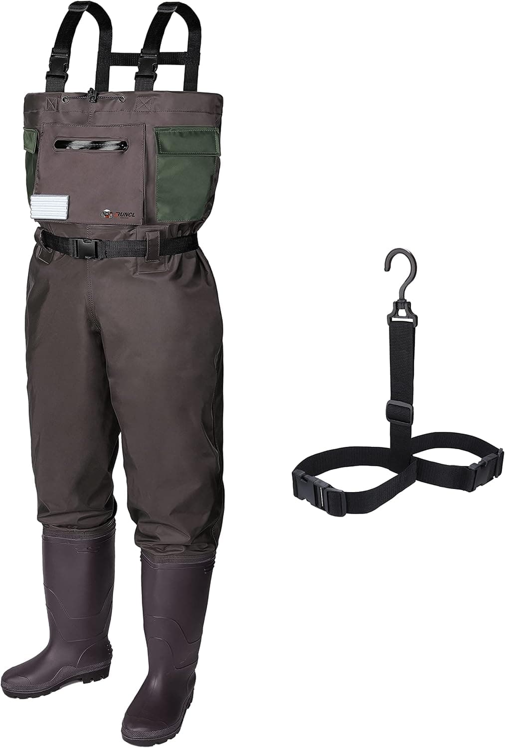 RUNCL Chest Waders with Boots Fishing Waders Waist-High Waders - Updated 400D Nylon Outer Seamless Breathable Tech