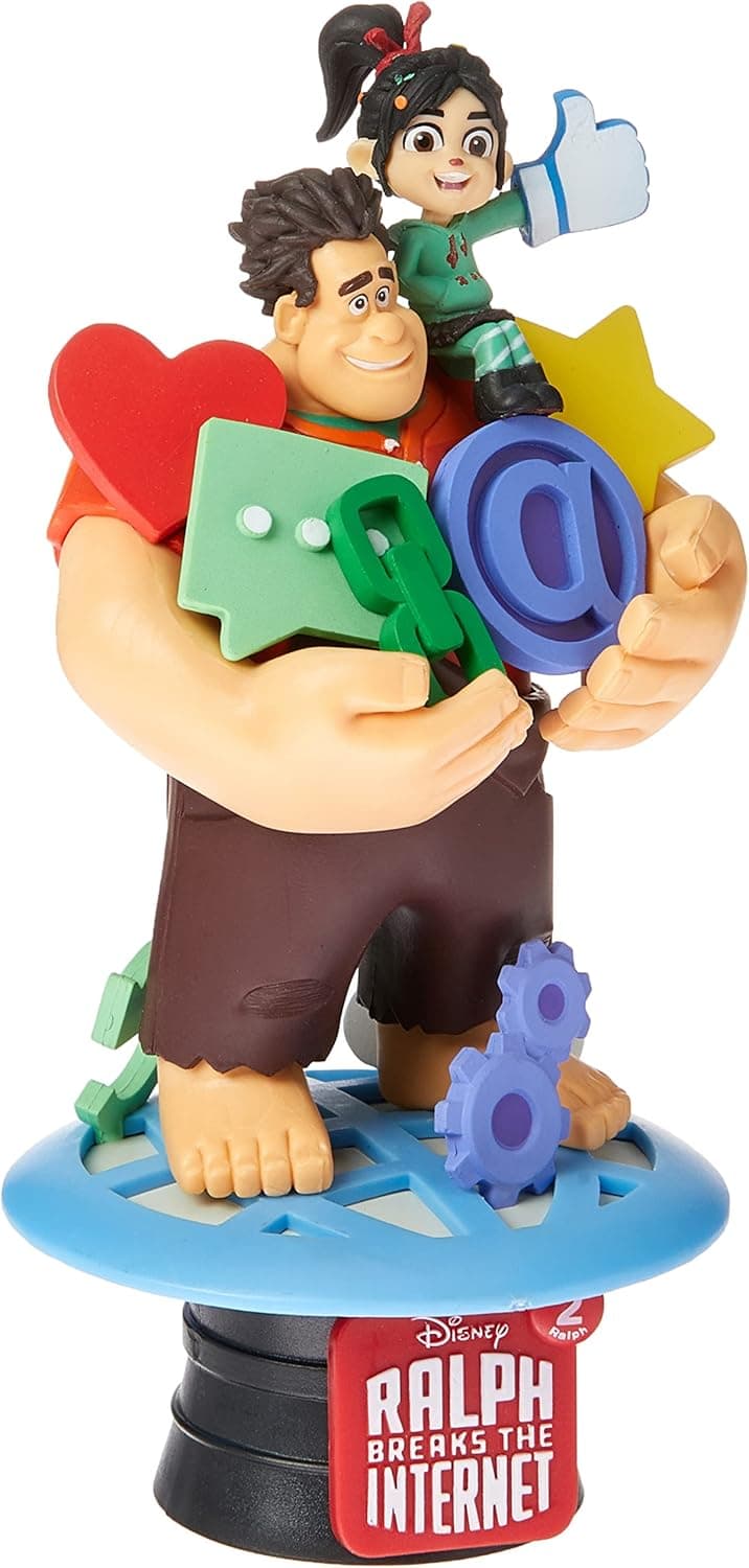 Beast Kingdom Wreck-It Ralph 2: Ralph with Vanellope DS-056 D-Stage Statue, Multicolor, 6 inches