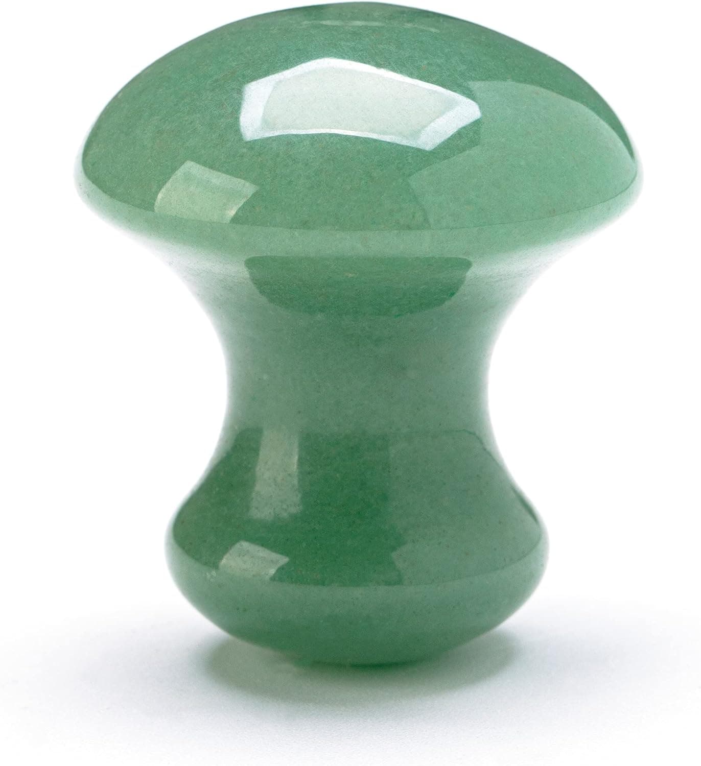 Gua Sha Massage Tool Natural Rose Quartz Gua Sha Mushrooms Facial Tool for Skin Massage SPA Relaxing Meditation Women Men (Green Aventurine)
