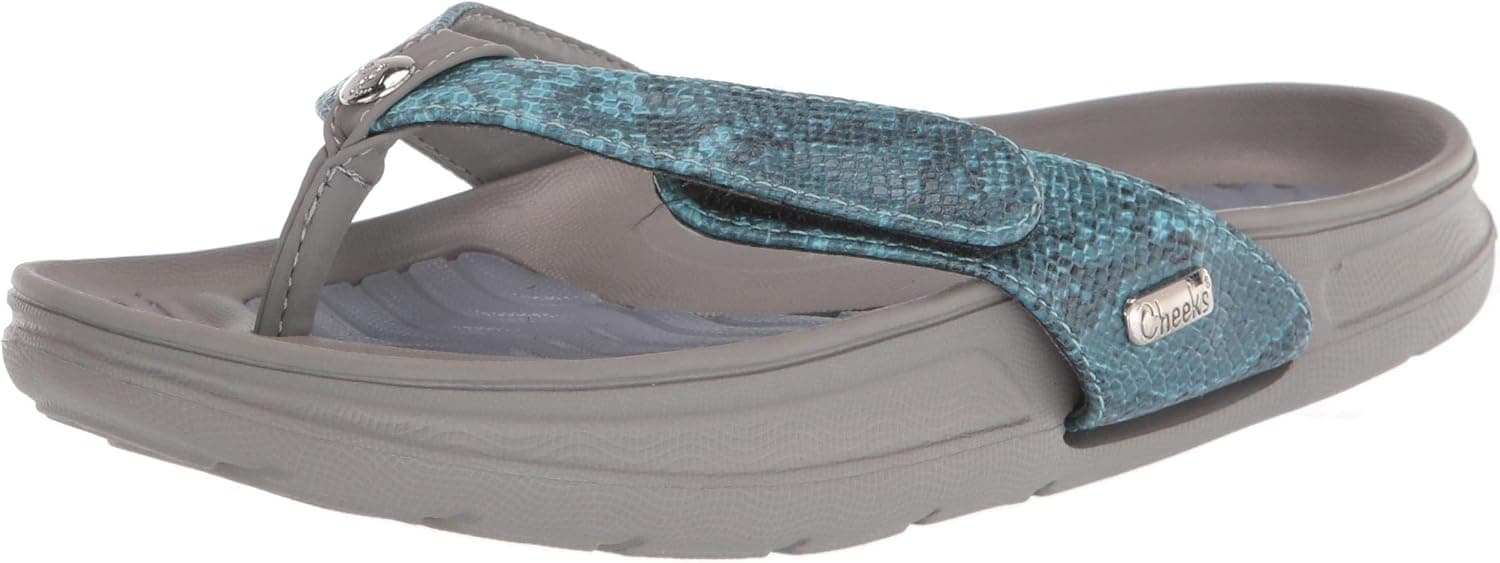 CHEEKS Bandals by Tony Little is a 3-in-1 Interchangeable Fashion Strap Sandal with Arch Support, Gel Insole and Incline Walking Technology, Grey - Size 8