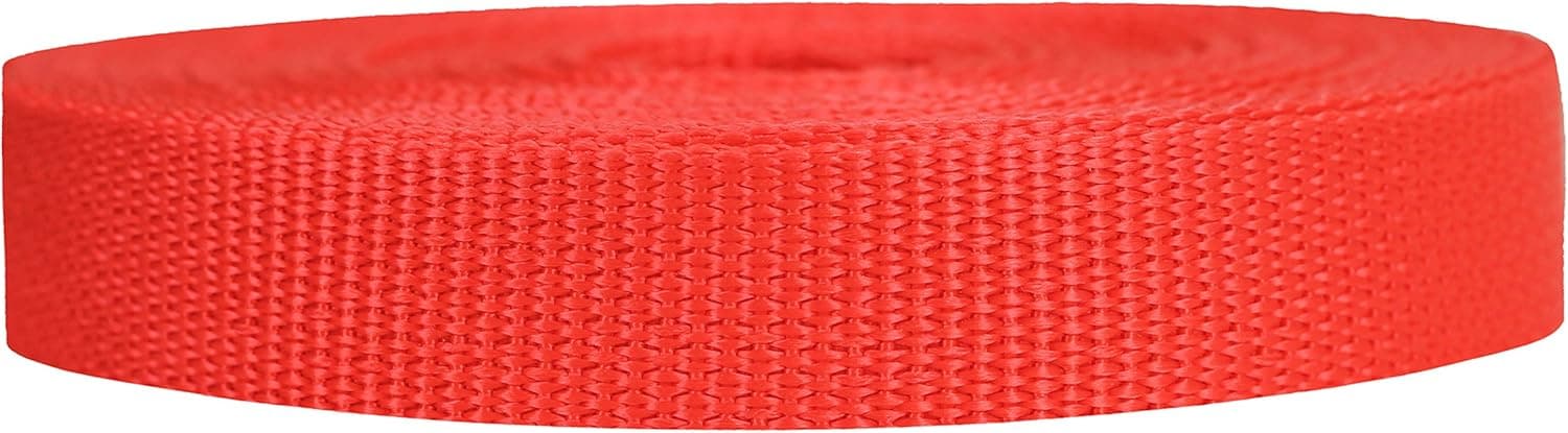 Strapworks Lightweight Polypropylene Webbing - Poly Strapping for Outdoor DIY Gear Repair, Pet Collars, Crafts – 3/4 Inch by 10, 25, or 50 Yards, Over 20 Colors